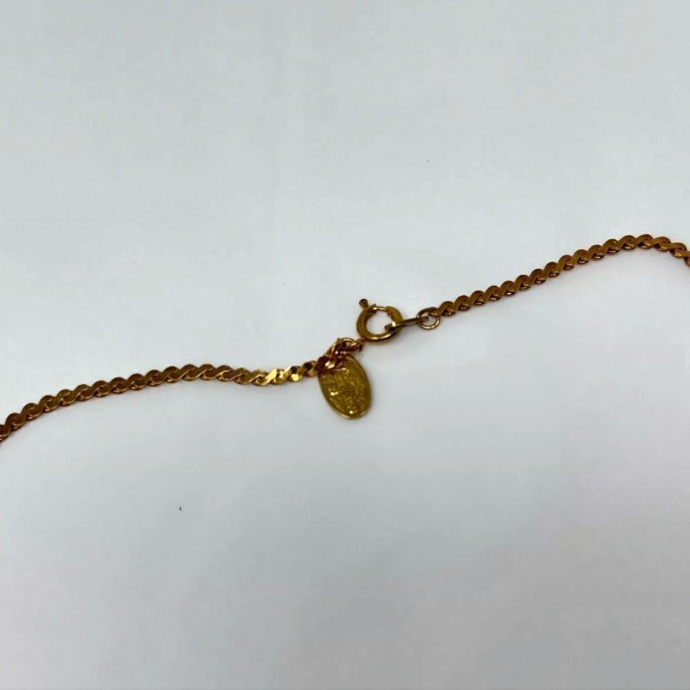 Vintage VENDOME Goldtone Cream Enamel 15.5" Necklace - Picture 4 of 7